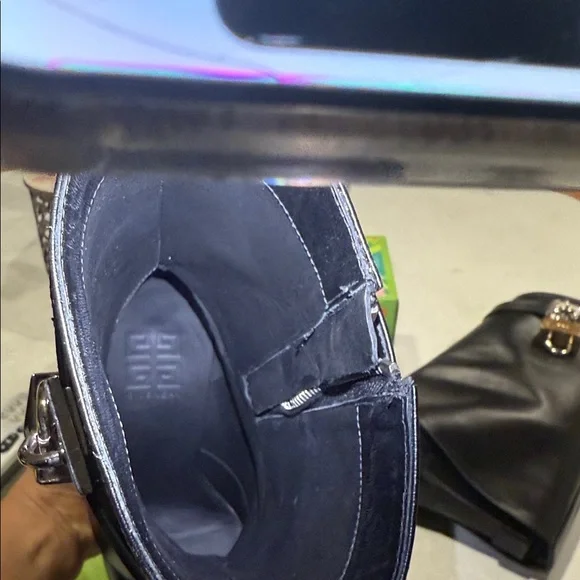 Givenchy Black Ankle Boots with Silver Accent - Picture 3 of 8